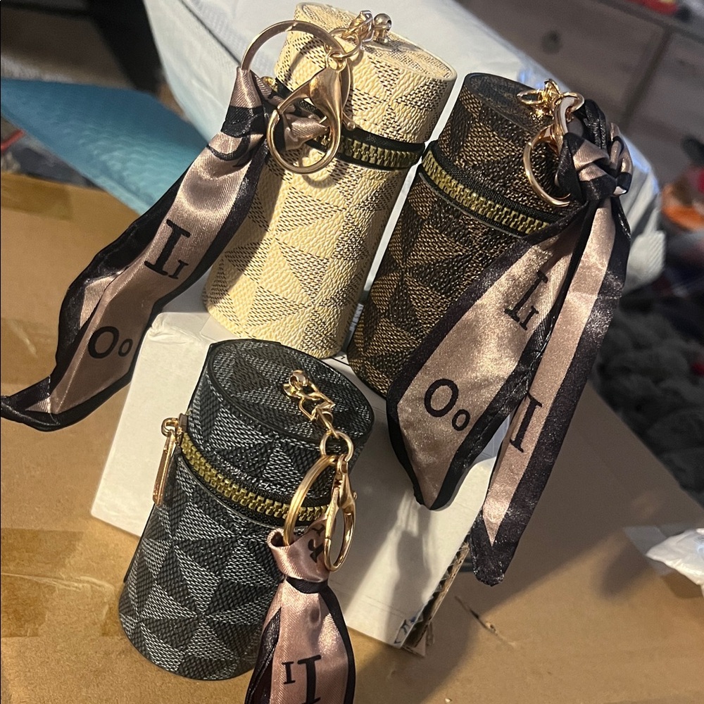 Fashion Quilted Cylinder Mini Bags - Black, Brown, Cream NWT